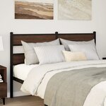vidaXL Tête de lit chêne marron 160 cm acier et bois d'ingénierie