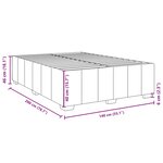 vidaXL Sommier à lattes de lit avec matelas Crème 140x200 cm Tissu