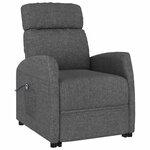 vidaXL Fauteuil Gris foncé Tissu