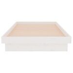 vidaXL Cadre de lit sans matelas blanc bois massif