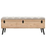 Banc banquette de rangement 110 cm bois de sapin massif 02_0010774