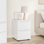 vidaXL Armoire de rangement Blanc brillant 40 x 48 x 57 cm