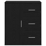 vidaXL Buffet avec tiroir Chêne noir 60 x 31 x 70 cm Bois d'ingénierie