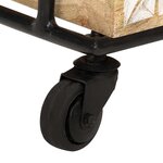 vidaXL Chariot de cuisine à 3 niveaux 46x30x76 cm Bois de manguier