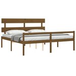 vidaXL Lit pour personne âgée sans matelas 200x200 cm bois massif