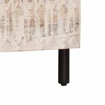 vidaXL Buffet avec stockage Finition Lavage Blanc 80 x 33 x 75 cm