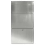 vidaXL Boîte de dépôt de colis avec porte Chrome 44 x 22 x 82 cm Acier