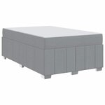 vidaXL Cadre de lit avec matelas Gris clair 120 x 200 cm tissu