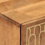 vidaXL Tables de chevet 2 Pièces 40x33x46 cm Bois de manguier solide