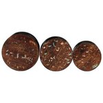 vidaXL Tables de bar forme tambour 3 Pièces bois massif de récupération