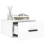 vidaXL Tables de chevet murales 2 Pièces blanc brillant 35x35x20 cm