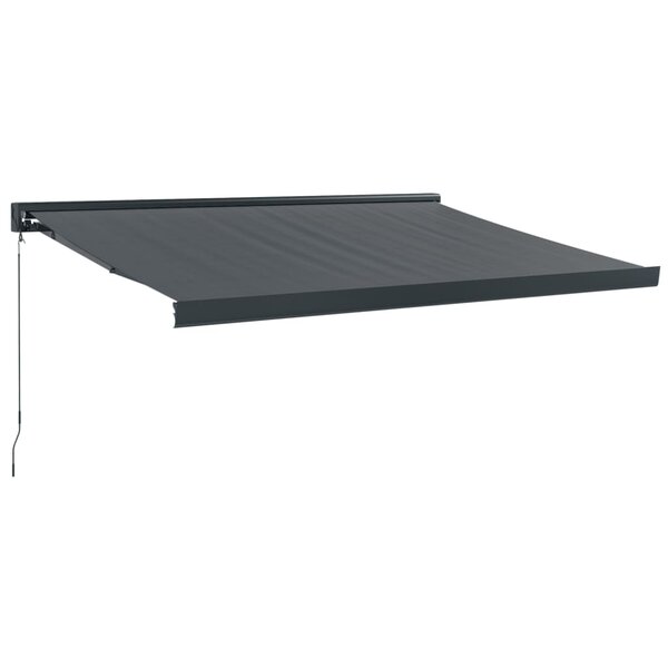 vidaXL Auvent rétractable anthracite 3 5x2 5 m tissu et aluminium
