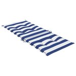 vidaXL Coussins de chaise à dossier haut lot de 6 rayures bleu/blanc
