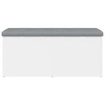vidaXL Banc de rangement blanc 102x42x45 cm bois d'ingénierie