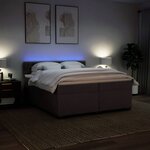 vidaXL Sommier à lattes de lit avec matelas Marron foncé 200x200 cm