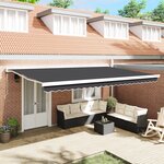 vidaXL Auvent rétractable automatique anthracite 500x300 cm