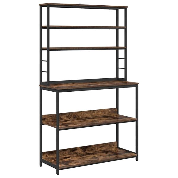 vidaXL Étagère de cuisine Chêne fumé 100 x 40 x 168 cm