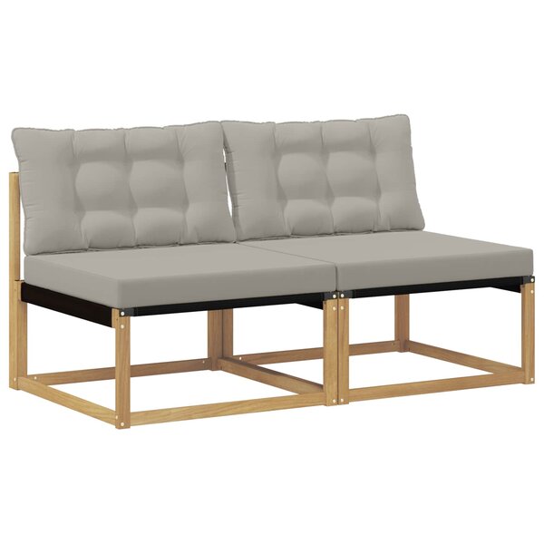 vidaXL Sofa de milieu extérieur Bois d'Acacia Massif Blanc