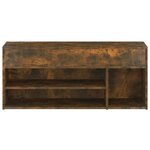 vidaXL Banc à chaussures Chêne fumé 105x30x45 cm Bois d'ingénierie
