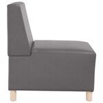 vidaXL Unité de Sofa Modulaire Sans Accoudoirs Gris 55 x 74 x 82 cm