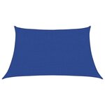 vidaXL Voile d'ombrage 160 g/m² Bleu 3/4x2 m PEHD
