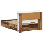 vidaXL Cadre de lit avec rangement Bois ancien 120 x 190 cm