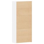 vidaXL Cabinet à chaussures Blanc 80 x 35.5 x 180 cm Bois d'ingénierie