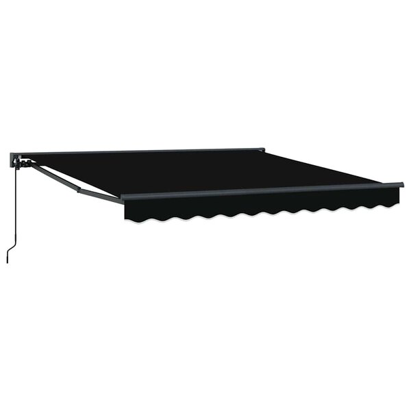 vidaXL Auvent Rétractable Noir 350x250 cm tissu