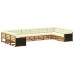 vidaXL Ensembles de canapés 10 pc Bois d'Acacia Massif