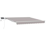 vidaXL Auvent manuel rétractable avec lumière LED gris clair 350x250 cm