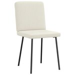 vidaXL Chaises à manger lot de 4 Crème Velours