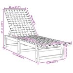 vidaXL Chaises longues rouge bois d'acacia solide et tissu