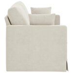 vidaXL Canapé Crème 158 x 78 x 80 cm Velours