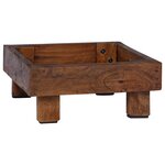 vidaXL Support de Plante 3 Pièces Marron Bois d'Acajou