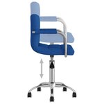 vidaXL Chaise pivotante de salle à manger Bleu Tissu