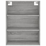 vidaXL Buffet haut Sonoma gris 69 5x34x180 cm Bois d'ingénierie