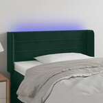 vidaXL Tête de lit à LED Vert foncé 103x16x78/88 cm Velours
