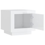 vidaXL Table basse blanc brillant 51x50x45 cm bois d'ingénierie