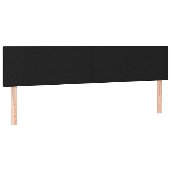 vidaXL Têtes de lit 2 Pièces Noir 90x5x78/88 cm Tissu