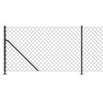 vidaXL Clôture à mailles losangées avec bride anthracite 1 1x25 m