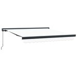 vidaXL Auvent Rétractable Blanc 350 x 250 cm Tissu  Métal