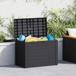 vidaXL Boîte de rangement de jardin Anthracite 78x44x55 cm