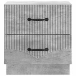vidaXL Cabinet de chevet 2 Pièces Gris béton 43 x 34 5 x 44 5 cm