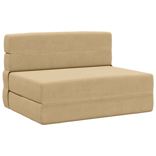 vidaXL Canapé-lit pliable Vert Gris 70 x 80 x 60 cm Tissu