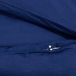 vidaXL Ensemble de housse de couette Bleu marine 140x200 cm Coton