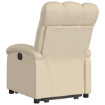 vidaXL Fauteuil inclinable électrique crème tissu