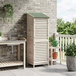 vidaXL Abri de jardin Blanc 59 x 56 x 176 cm Bois de Sapin Massif