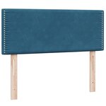 vidaXL Sommier à lattes de lit et matelas bleu foncé 120x210cm velours