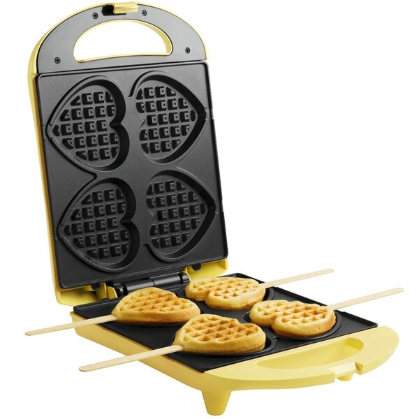 Bestron gaufrier en forme de cœur vanille 780 w dsw271