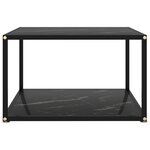 vidaXL Table basse Noir 60x60x35 cm Verre trempé